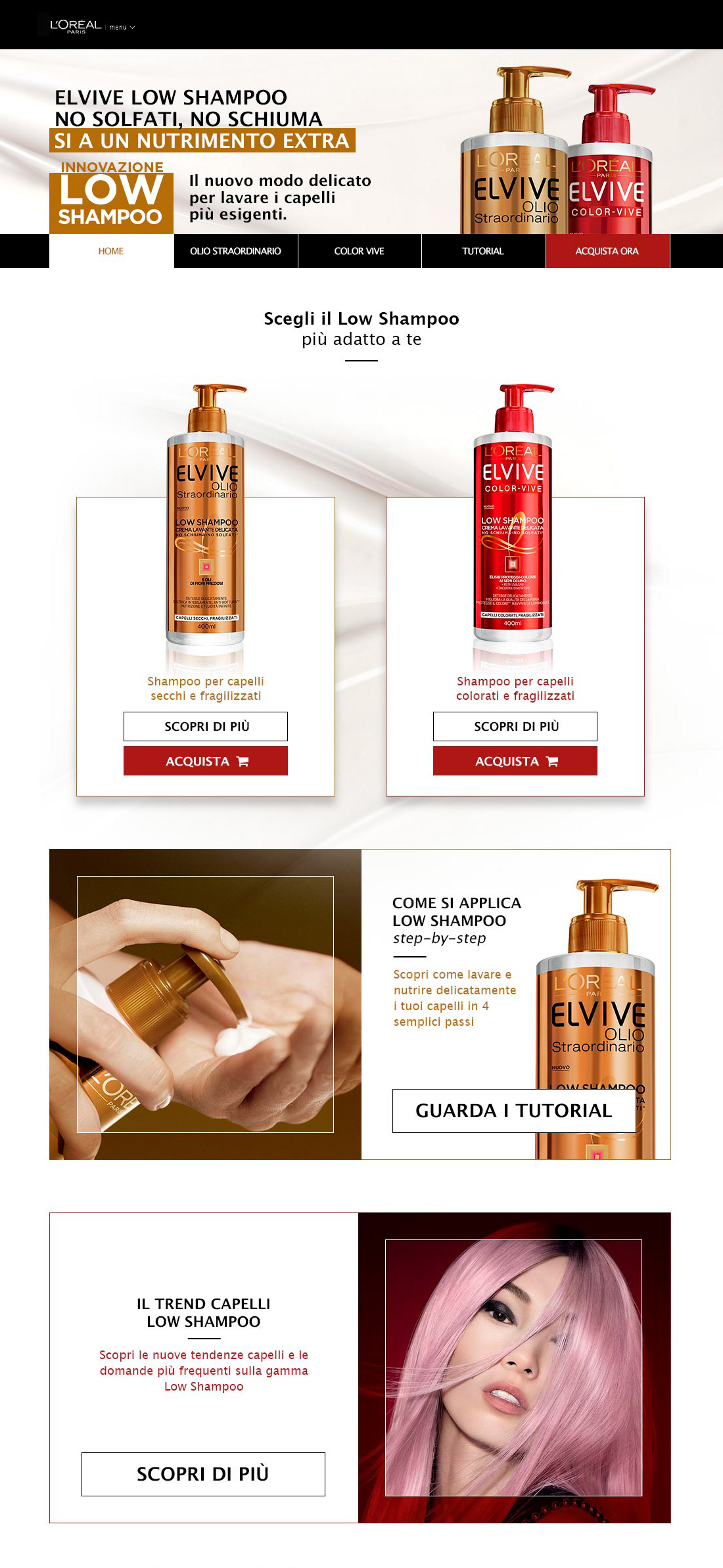 Low Shampoo, website